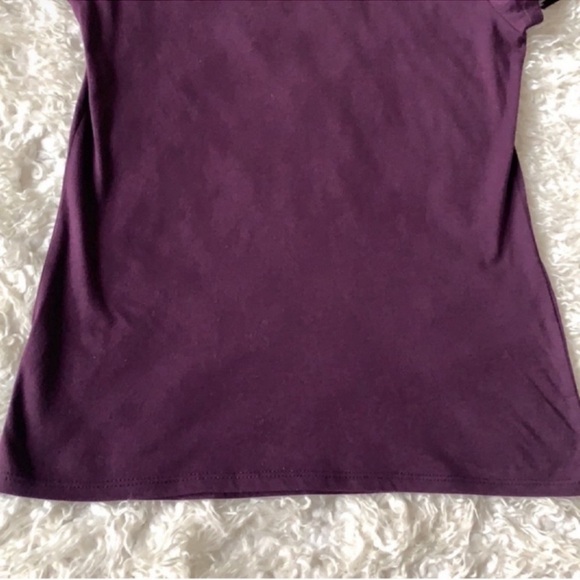 Anna Sui Purple Top/Tee/T shirt Sz S Embellished Crystals Embroidered Neckline - Picture 12 of 12